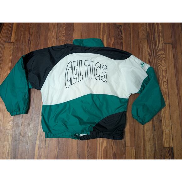 APEX One VTG Boston Celtics Green Mens Medium Nylon Jacket - Picture 2 of 9